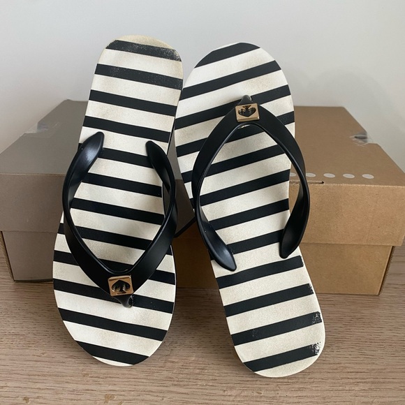 Kate Spade ♠️ Black/White Women Slide Slippers - SZ 5-6 - Picture 5 of 14